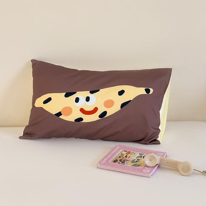 91家纺网 家纺一手货源 找家纺 昔可 2024新款大版数码印花单枕套 香蕉派