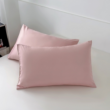 91家纺网 家纺一手货源 找家纺 （总）百寐 2024新款纯色双拼水洗真丝夏季凉感枕套
