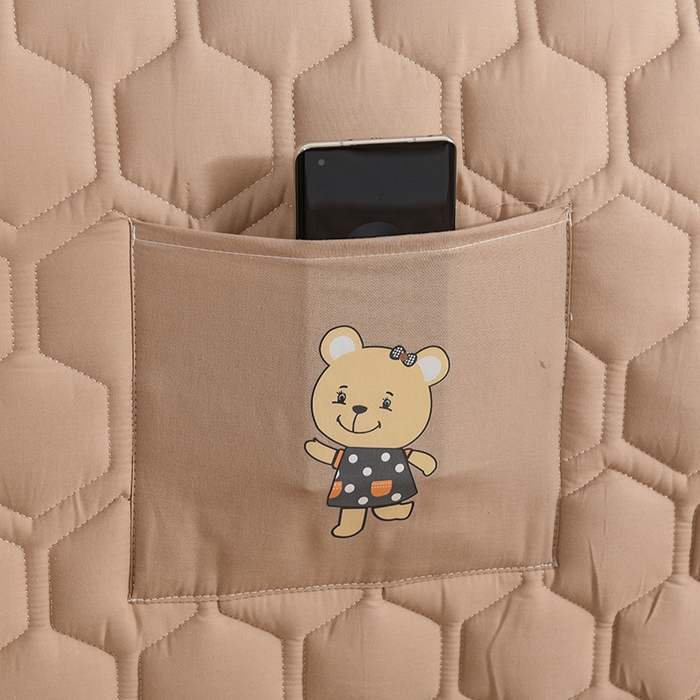 91家纺网 家纺一手货源 找家纺 恋绒家纺 2025新款全棉夹棉床头罩 浅驼色