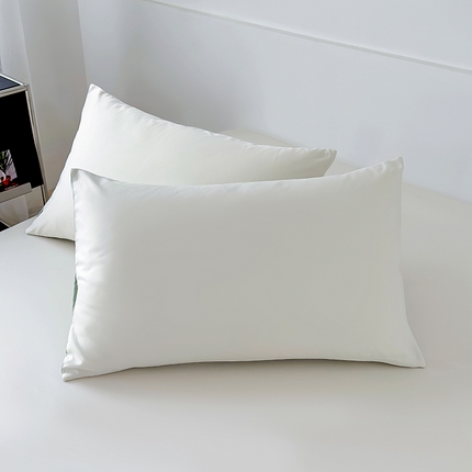 91家纺网 家纺一手货源 找家纺 （总）百寐 2024新款纯色双拼水洗真丝夏季凉感枕套