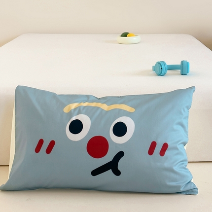 91家纺网 家纺一手货源 找家纺 昔可 2024新款大版数码印花单枕套 搞怪表情包