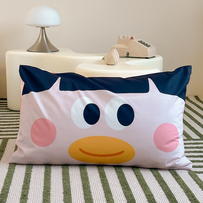 91家纺网 家纺一手货源 找家纺 昔可 2024新款大版数码印花单枕套 呆萌表情包