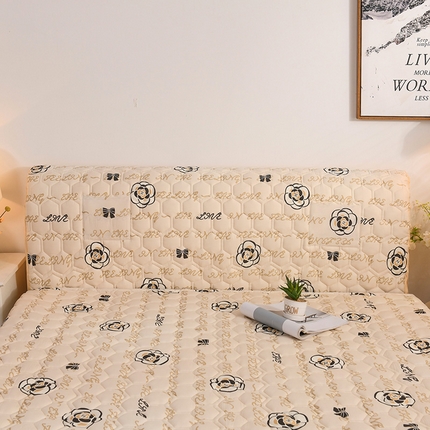 91家纺网 家纺一手货源 找家纺 恋绒家纺 2025新款全棉夹棉床头罩 莱卡时尚