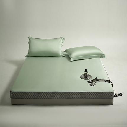 91家纺网 家纺一手货源 找家纺 （总）纪梵茜 2025新款100支天丝床笠三件套莱赛尔天丝床罩床套