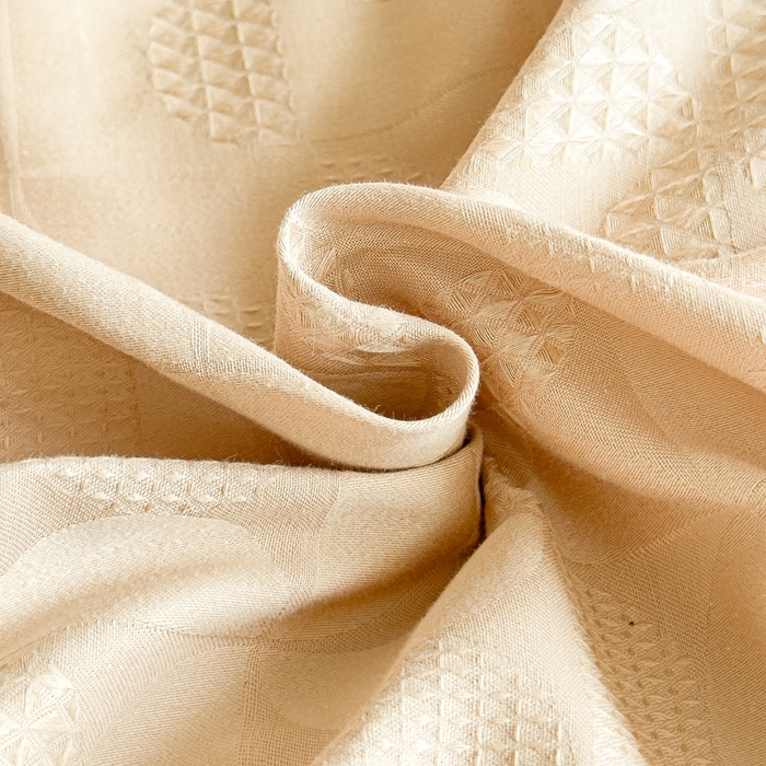 91家纺网 家纺一手货源 找家纺 金丝鸟家纺 2024新款棉水洗棉纯色提花四件套 风车 驼