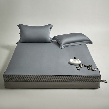 91家纺网 家纺一手货源 找家纺 （总）纪梵茜 2025新款100支天丝床笠三件套莱赛尔天丝床罩床套