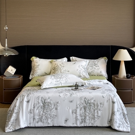 91家纺网 家纺一手货源 找家纺 （总）博纳家纺 2024新款莱塞尔天丝夏被四件套