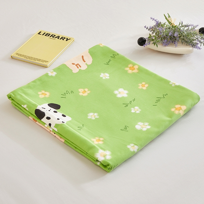 91家纺网 家纺一手货源 找家纺 怡家居 2024新款A类老粗布枕套床单床笠单品组合三件套 童趣