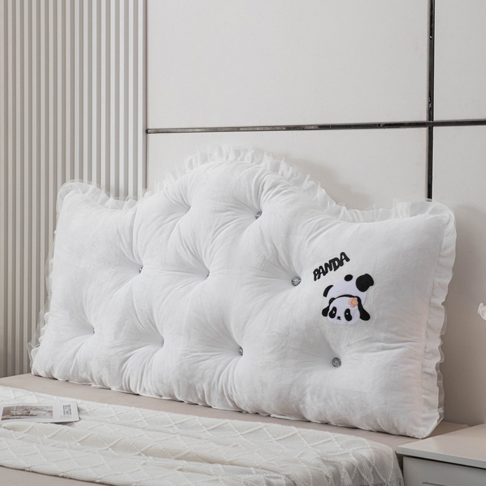 91家纺网 家纺一手货源 找家纺 美达人 2024新款高回弹珍珠棉水晶绒靠背 浅云-白