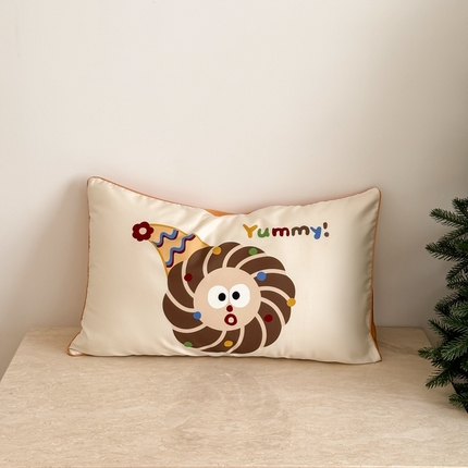 FORTWO家纺原创设计 2024新款50S长绒棉数码印花枕套 甜甜圈