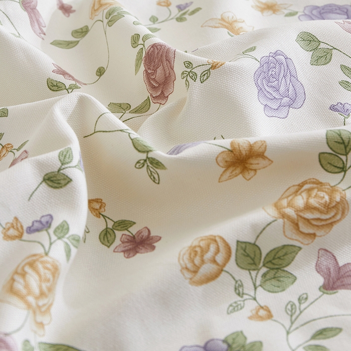 91家纺网 家纺一手货源 找家纺 怡家居 2024新款A类老粗布枕套床单床笠单品组合三件套 紫苏