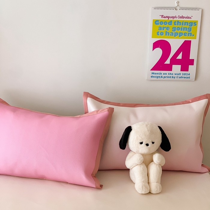 91家纺网 家纺一手货源 找家纺 昔可家纺 2024新款冰藤席床笠款--晕染系列 晕染粉