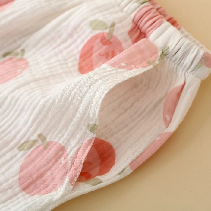 91家纺网 家纺一手货源 找家纺 （总）洛兰沙家居馆【只代发】【只代发】 2024新款温柔女碎花纯棉棉纱宽松双层纱布家居服半袖短裤套装