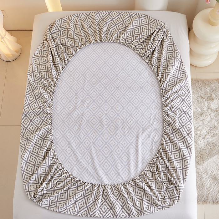 91家纺网 家纺一手货源 找家纺 怡家居 2024新款A类老粗布枕套床单床笠单品组合三件套 印象都市