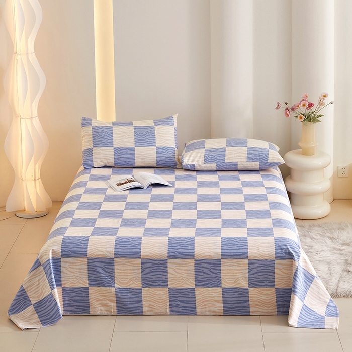 91家纺网 家纺一手货源 找家纺 怡家居 2024新款A类老粗布枕套床单床笠单品组合三件套 西亚