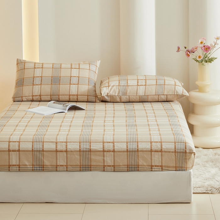 91家纺网 家纺一手货源 找家纺 怡家居 2024新款A类老粗布枕套床单床笠单品组合三件套 安德鲁