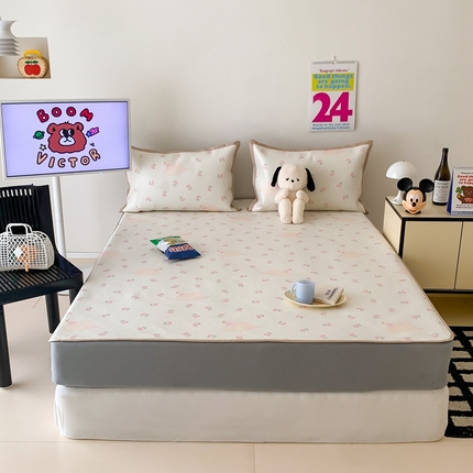 昔可家纺 2024新款冰藤席床笠款--卡通系列 天鹅玫瑰