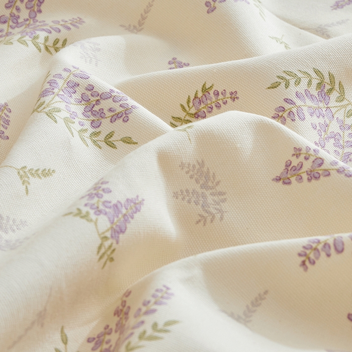 91家纺网 家纺一手货源 找家纺 怡家居 2024新款A类老粗布枕套床单床笠单品组合三件套 紫色香氛