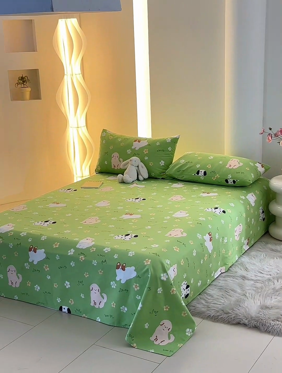 91家纺网 家纺一手货源 找家纺 怡家居 2024新款A类老粗布枕套床单床笠单品组合三件套 童趣