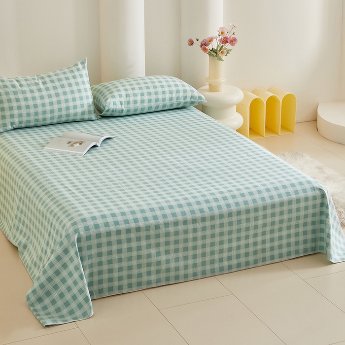 91家纺网 家纺一手货源 找家纺 怡家居 2024新款A类老粗布枕套床单床笠单品组合三件套 塞娜