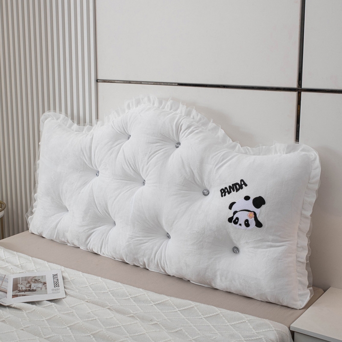 91家纺网 家纺一手货源 找家纺 美达人 2024新款高回弹珍珠棉水晶绒靠背 浅云-白