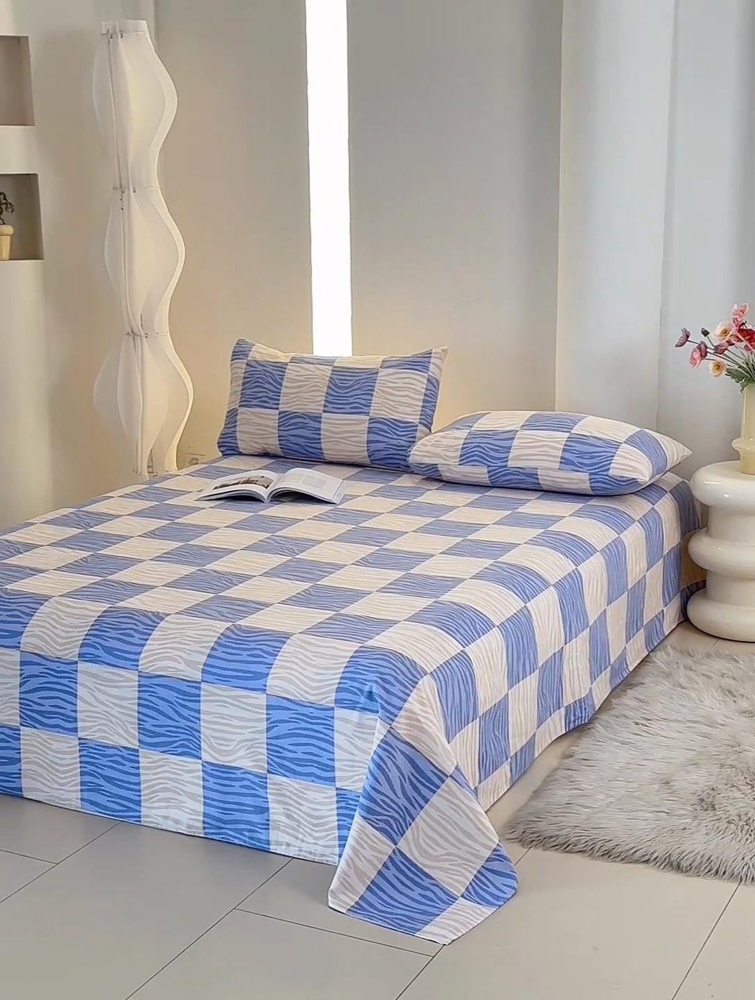 91家纺网 家纺一手货源 找家纺 怡家居 2024新款A类老粗布枕套床单床笠单品组合三件套 西亚