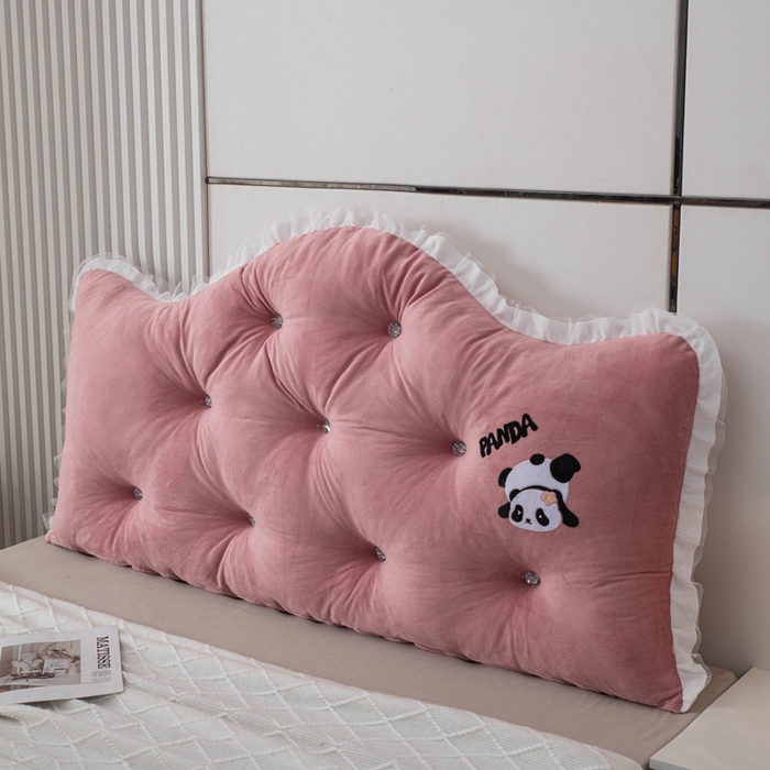 91家纺网 家纺一手货源 找家纺 美达人 2024新款高回弹珍珠棉水晶绒靠背 合欢-豆沙