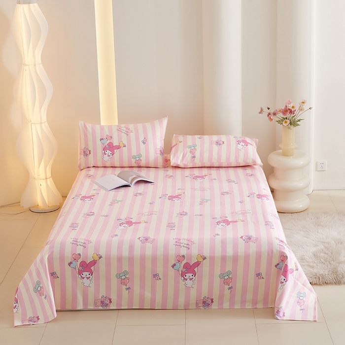 91家纺网 家纺一手货源 找家纺 怡家居 2024新款A类老粗布枕套床单床笠单品组合三件套 心愿