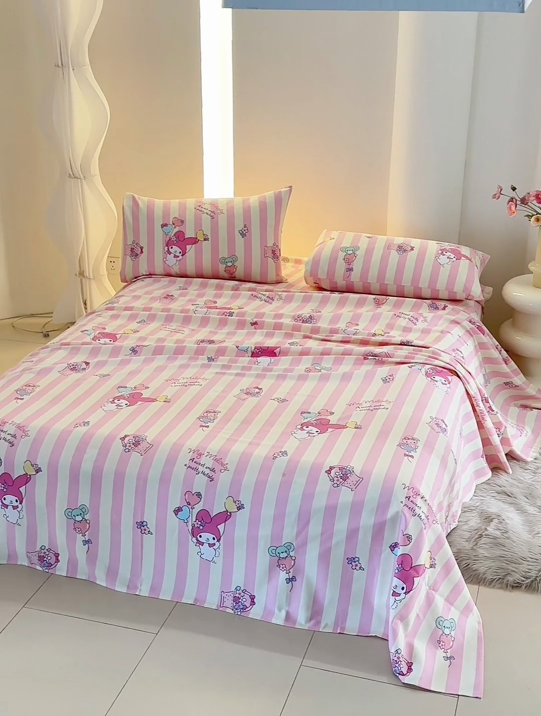 91家纺网 家纺一手货源 找家纺 怡家居 2024新款A类老粗布枕套床单床笠单品组合三件套 心愿