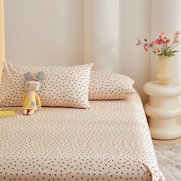 91家纺网 家纺一手货源 找家纺 怡家居 2024新款A类老粗布枕套床单床笠单品组合三件套 晨晓