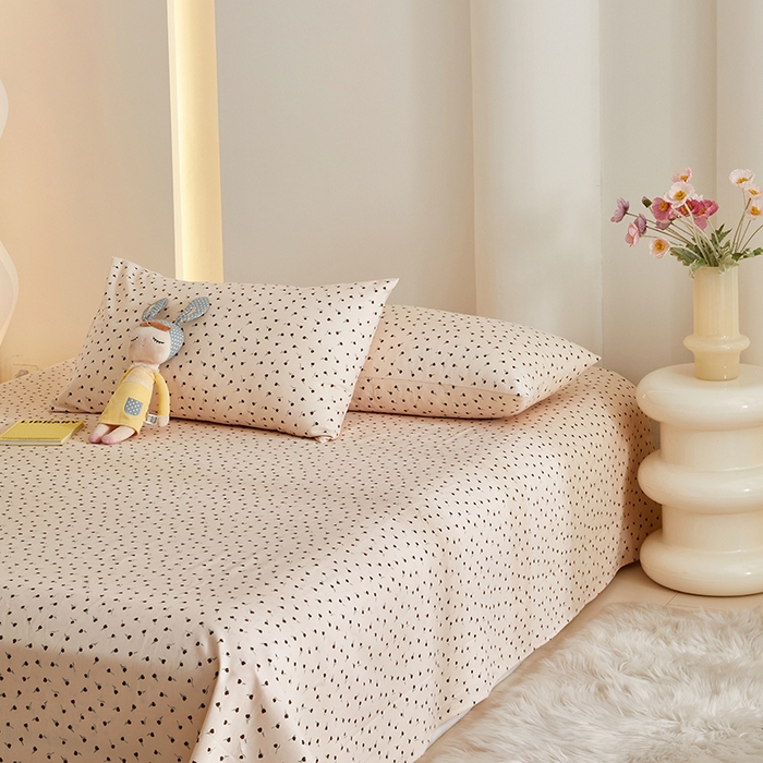 91家纺网 家纺一手货源 找家纺 怡家居 2024新款A类老粗布枕套床单床笠单品组合三件套 晨晓