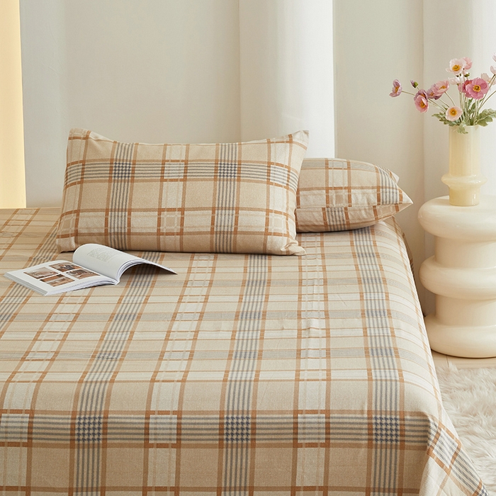 91家纺网 家纺一手货源 找家纺 怡家居 2024新款A类老粗布枕套床单床笠单品组合三件套 安德鲁