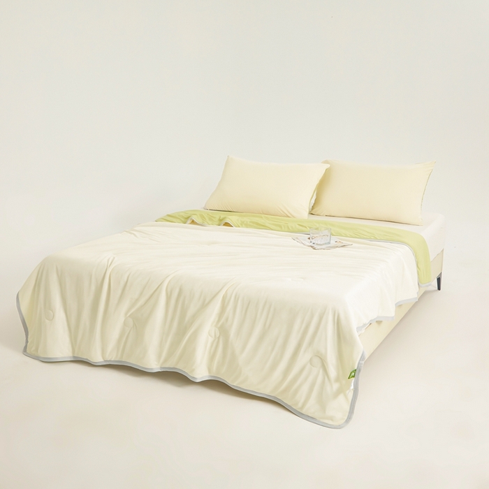 91家纺网 家纺一手货源 找家纺 美梦里 2025新款凉感丝夏被西瓜被夏凉被瓜瓜空调被子 清爽柠檬