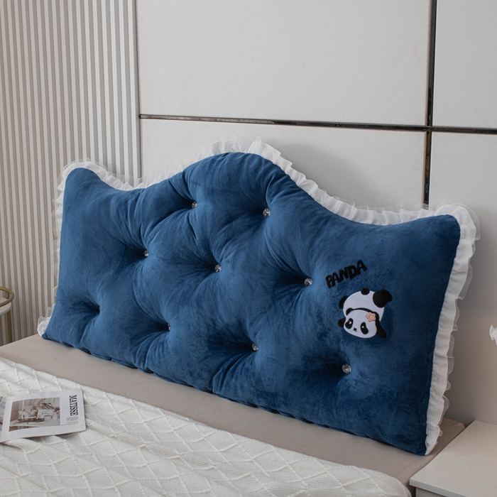 91家纺网 家纺一手货源 找家纺 美达人 2024新款高回弹珍珠棉水晶绒靠背 星朗-蓝