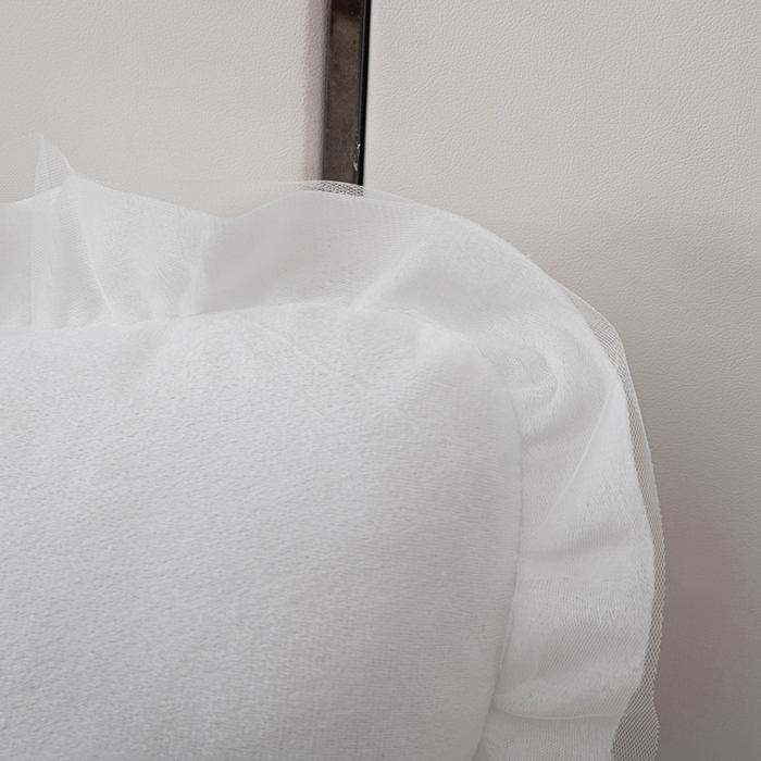 91家纺网 家纺一手货源 找家纺 美达人 2024新款高回弹珍珠棉水晶绒靠背 浅云-白