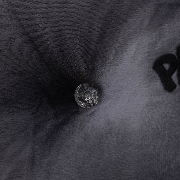 91家纺网 家纺一手货源 找家纺 美达人 2024新款高回弹珍珠棉水晶绒靠背 玄天-黑