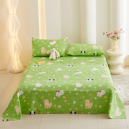 怡家居 2024新款A类老粗布枕套床单床笠单品组合三件套 童趣