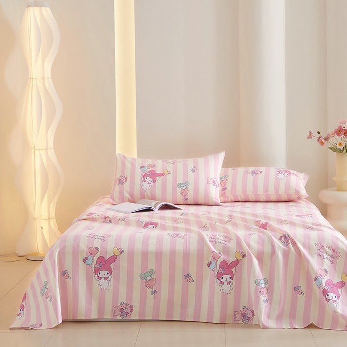 91家纺网 家纺一手货源 找家纺 怡家居 2024新款A类老粗布枕套床单床笠单品组合三件套 心愿