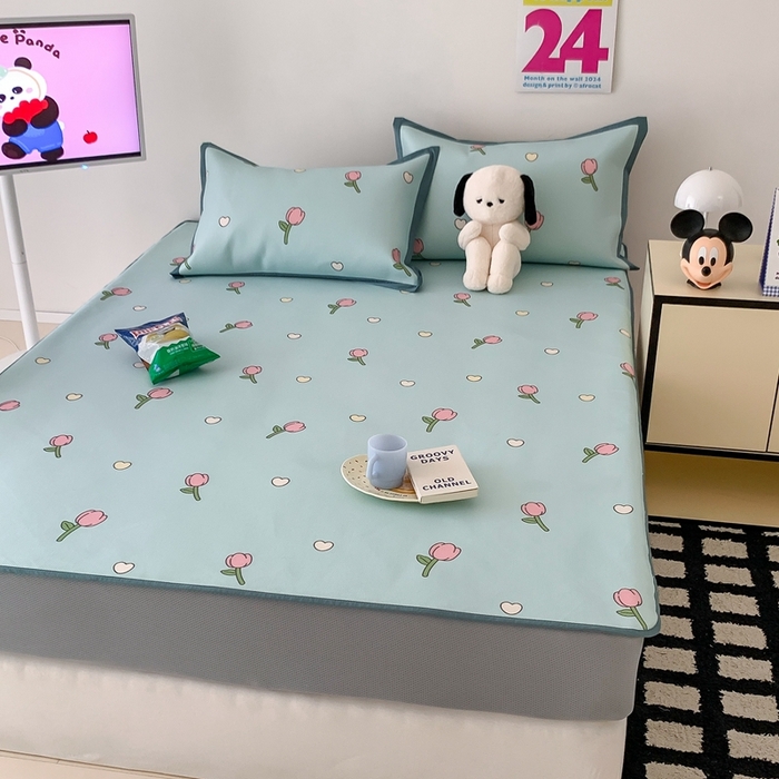 91家纺网 家纺一手货源 找家纺 （总）昔可家纺 2024新款冰藤席床笠款--卡通系列