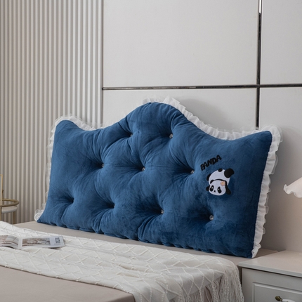 91家纺网 家纺一手货源 找家纺 美达人 2024新款高回弹珍珠棉水晶绒靠背 星朗-蓝