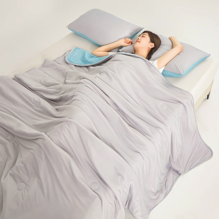 91家纺网 家纺一手货源 找家纺 美梦里 2025新款凉感丝夏被西瓜被夏凉被瓜瓜空调被子 海盐啵啵