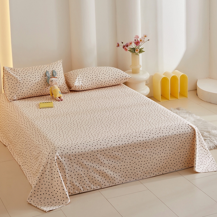 91家纺网 家纺一手货源 找家纺 怡家居 2024新款A类老粗布枕套床单床笠单品组合三件套 晨晓