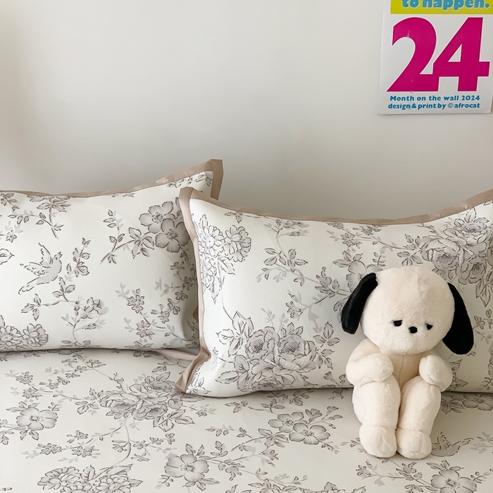 91家纺网 家纺一手货源 找家纺 昔可家纺 2024新款冰藤席床笠款--简约系列 绿山墙的安妮