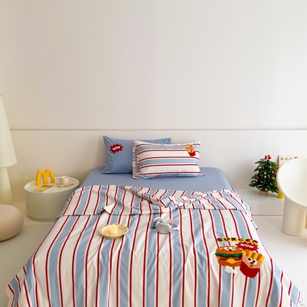 91家纺网 家纺一手货源 找家纺 （总）珺柔家纺 2024新款毛巾绣三角针夏被四件套