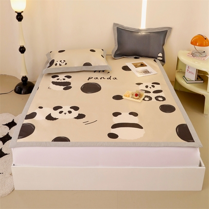 JUICY 橘滋家纺 2024新款高级感卡通可爱数码印花冰丝席（场景二） 圈圈熊猫