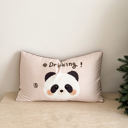 FORTWO家纺原创设计 2024新款50S长绒棉数码印花枕套 可乐熊