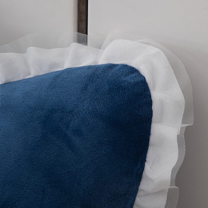 91家纺网 家纺一手货源 找家纺 美达人 2024新款高回弹珍珠棉水晶绒靠背 星朗-蓝