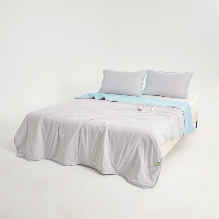 91家纺网 家纺一手货源 找家纺 美梦里 2025新款凉感丝夏被西瓜被夏凉被瓜瓜空调被子 海盐啵啵