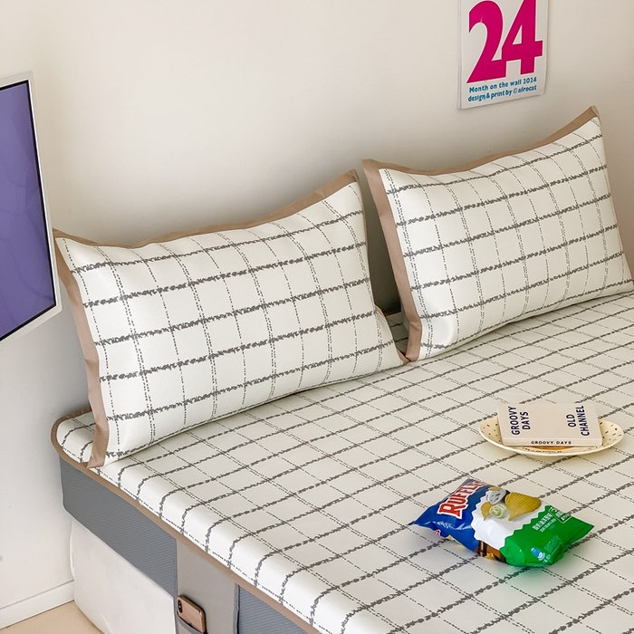 91家纺网 家纺一手货源 找家纺 昔可家纺 2024新款冰藤席床笠款--简约系列 小香格