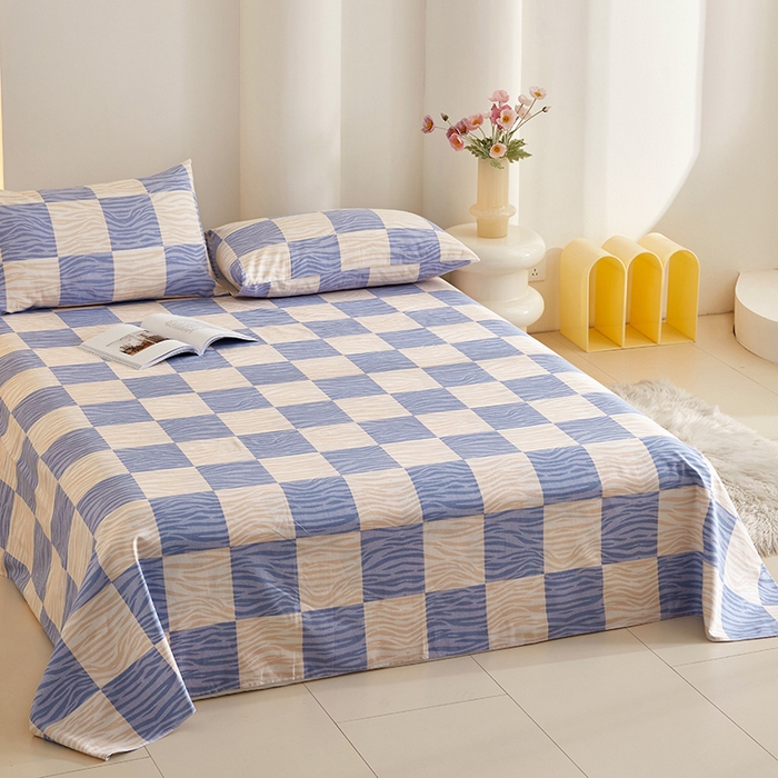 91家纺网 家纺一手货源 找家纺 怡家居 2024新款A类老粗布枕套床单床笠单品组合三件套 西亚